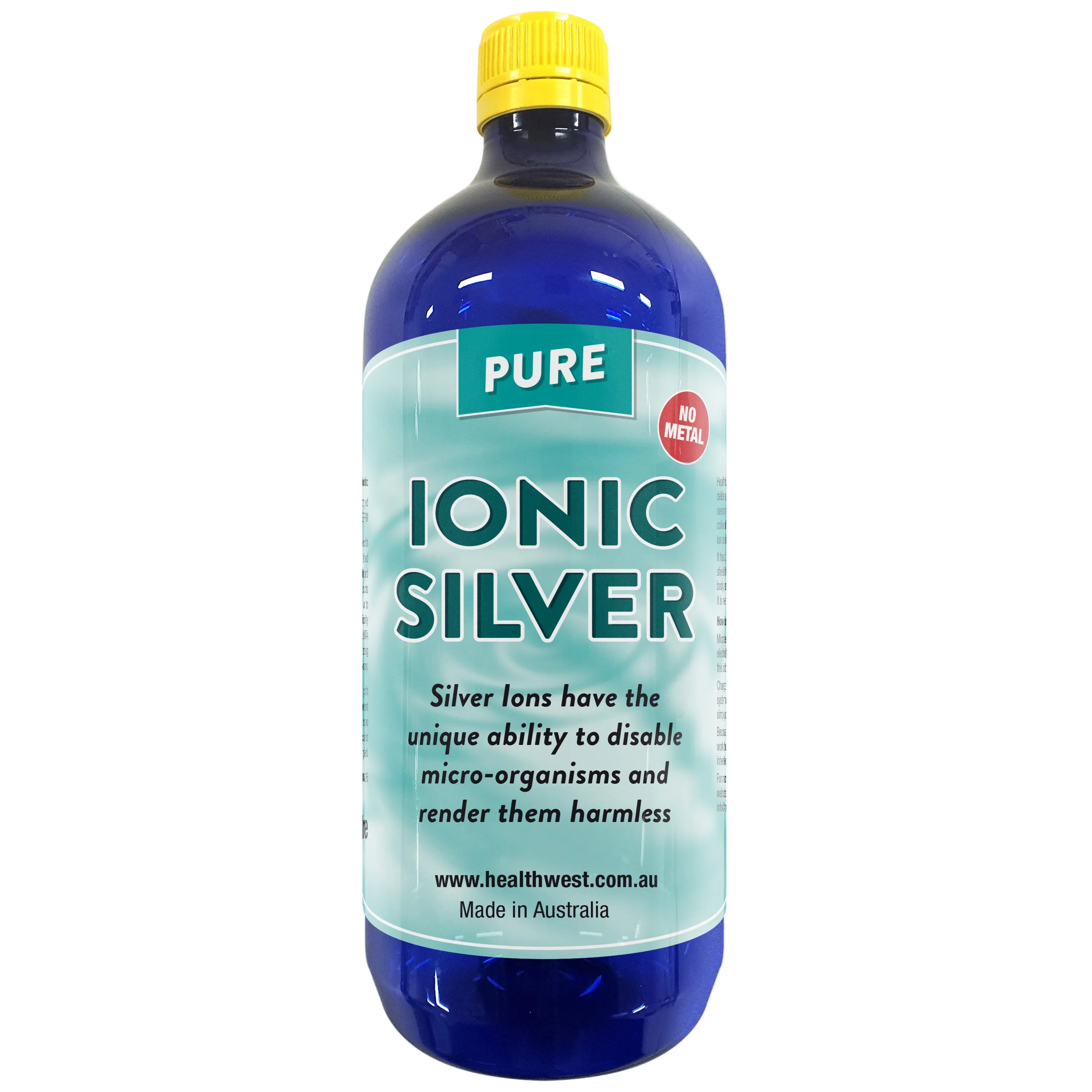 Bottle of Ionic Silver with a yellow cap