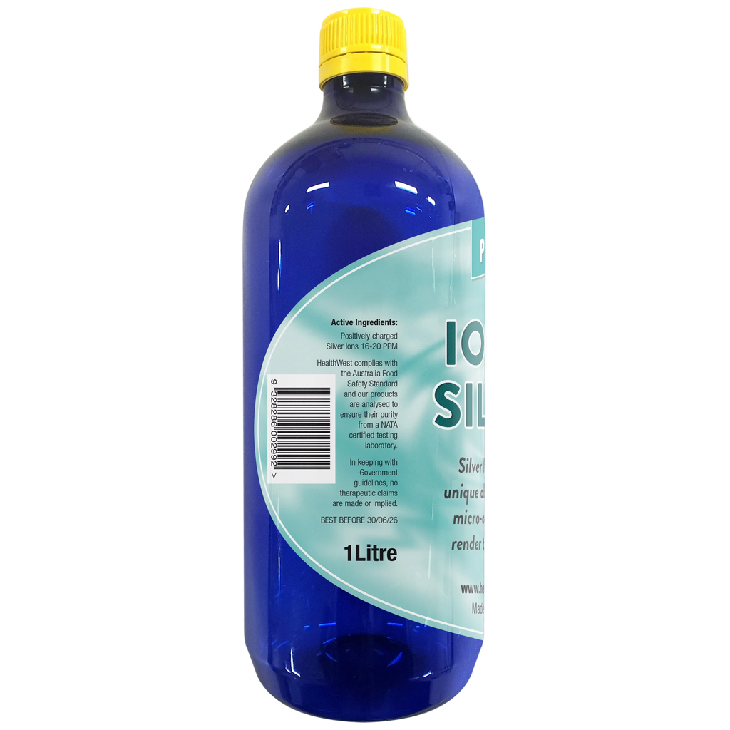 Bottle of Ionic Silver with a yellow cap