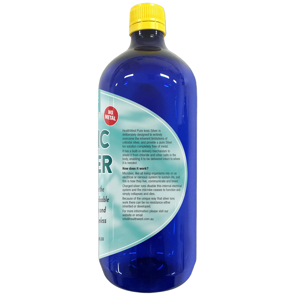 Bottle of Ionic Silver with a yellow cap