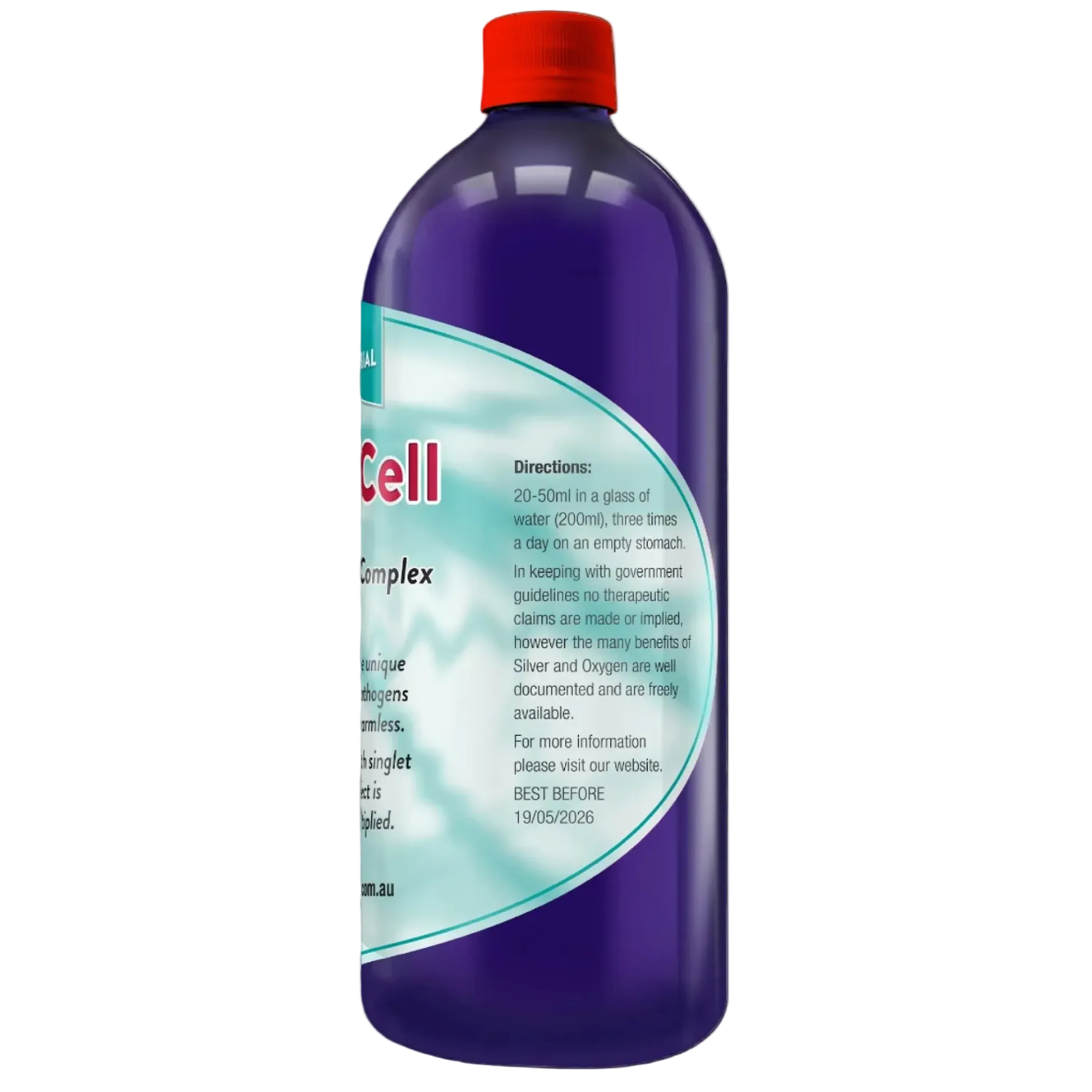 Bottle of HydroCell with a red cap
